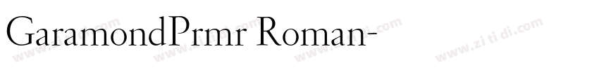 GaramondPrmr Roman字体转换